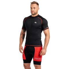 Велосипедная футболка Rough Radical CROSS-SX мужская, короткий рукав, черный/красный