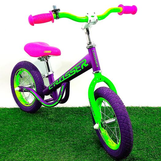 Детский беговел 14" Crosser Balance bike New фиолетовый