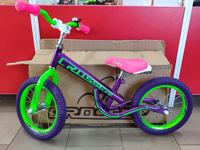 Дитячий біговел 14" Crosser Balance bike New фіолетовий