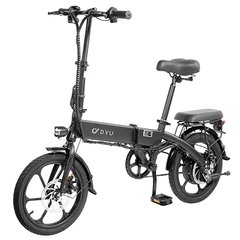 Электровелосипед 16" DYU A1F, алюм, 350 Вт, 7,5 А/ч, 36 В, черный