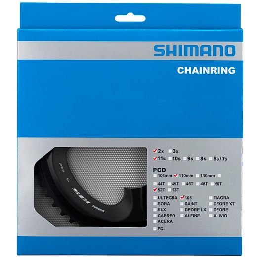 Передня зірка до шатуна Shimano FC-R7000 105, 52зуб.-MT для 52-36T, чорн (Y1WV98030)