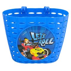 Велосипедная корзина передняя Mendelli 12" Let's Roll пластик, синий