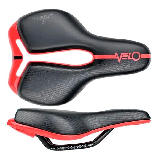 Велосипедное сиденье Velo Angel VL-5119 Junior Atoms, черный/красный