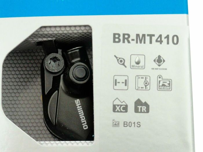 Каліпер дискового гальма Shimano BR-MT410 DEORE гідравлічний, монтаж РМ160мм, колодка B01S полімер