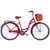 Городской велосипед 28" Dorozhnik Aquamarine 2024, багажник, корзина, крылья, бордовый