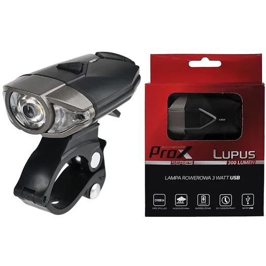 Велосипедна фара Prox LUPUS 1-LED USB