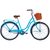 Городской велосипед 28" Dorozhnik Obsidian 2024, багажник, корзина, крылья, голубой