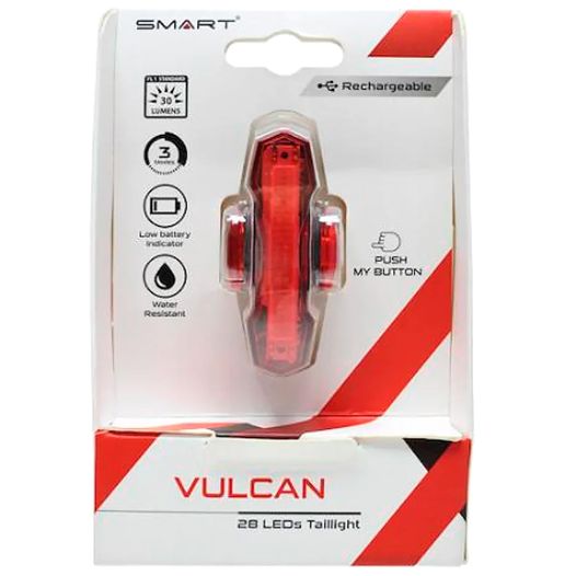 Задній ліхтар для велосипеда ProX Vulcan Cob Led USB, 100 Lm, акумулятор, micro USB, чорний