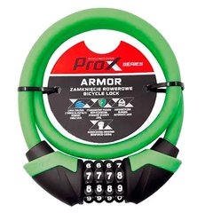 Велозамок ProX Armor трос, ключ, 750x12мм, зеленый