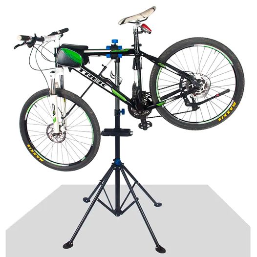 Стійка для ремонту та обслуговування велосипеда Bike Repair Stand з полицею, 4 ноги, чорний