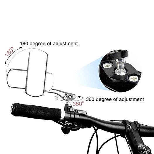Велосипедные зеркала DN JZ-004, к-т 2 шт, алюминий черный