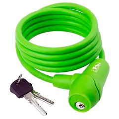 Велозамок M-Wave трос, ключ, 8x1500мм, зеленый