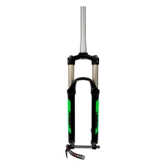 Вилка на велосипед 27,5" SR SunTour Raidon XC LO-R шток-Tapered ось-15мм ход-120mm воздух/масло + rebound чёрн.зелён.