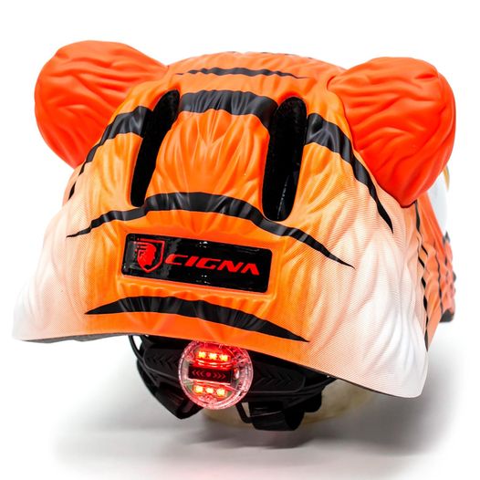 Велошлем детский CIGNA (49-55см) Оранжевый тигр, Оранжевый