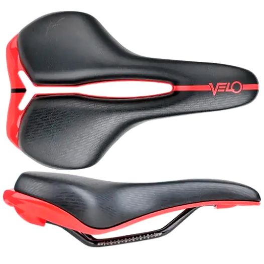 Велосипедное сиденье Velo VL-6311 Angel Atoms, Airform, Y-Cut черный/красный
