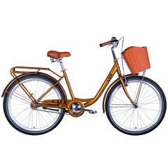 Городской велосипед 26" Dorozhnik LUX 2024 бронзовый
