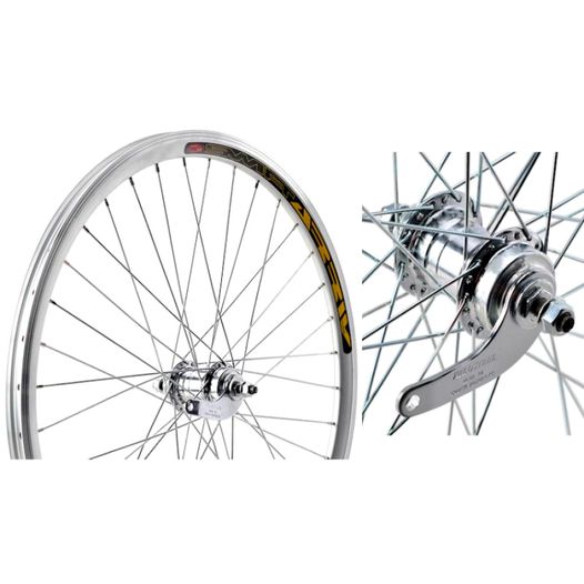 Заднє колесо велосипеда 28" Stars Swift J19DG, втулка Velosteel, 36H, ножне гальмо, сріблястий