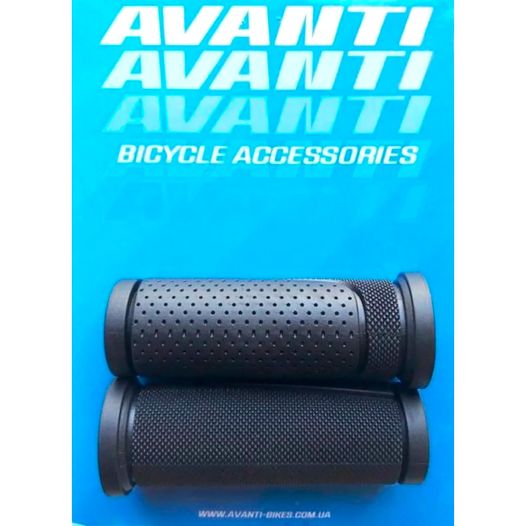 Ручки на кермо велосипеда Avanti GR-56, 90 мм, рельєфні, для GripShift, чорний