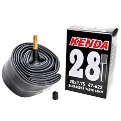 Велосипедная камера Kenda 28"/47-622 AV (Автониппель/Schrader) 48мм, чорний
