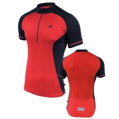 Велосипедная футболка Rough Radical RACER SX мужская, короткий рукав, черный/красный