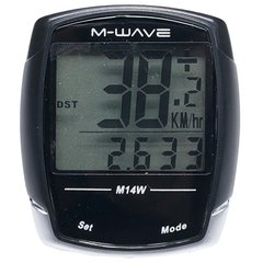 Велокомпьютер беспроводной M-Wave M14W, 14 функций, черный