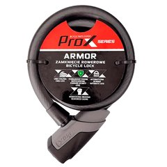 Велозамок ProX Armor, трос, ключ, 1800x12мм, черный