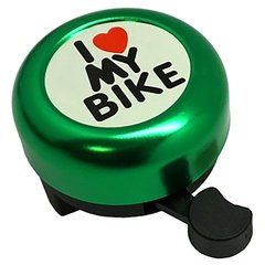 Звонок на велосипед DN BL-005 I love my bike, зеленый