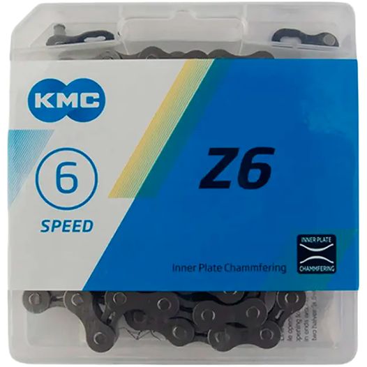 Велосипедний ланцюг KMC Z6 1/2х3/32х116L, 6-7 швидкостей, сірий