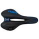 Велосипедне сидіння Lietu ZD-007 BLUE, спортивне, анатомічний отвір, 280х150 мм, чорний-синій