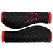 Ручки на кермо велосипеда ProX VLG-1133AD2, 130 мм, анатомічні, Krytech/GEL, чорний/червоний