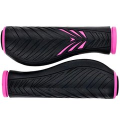 Ручки на кермо велосипеда ProX VLG-1133AD2, 130 мм, анатомічні, Krytech/GEL, чорний/рожевий