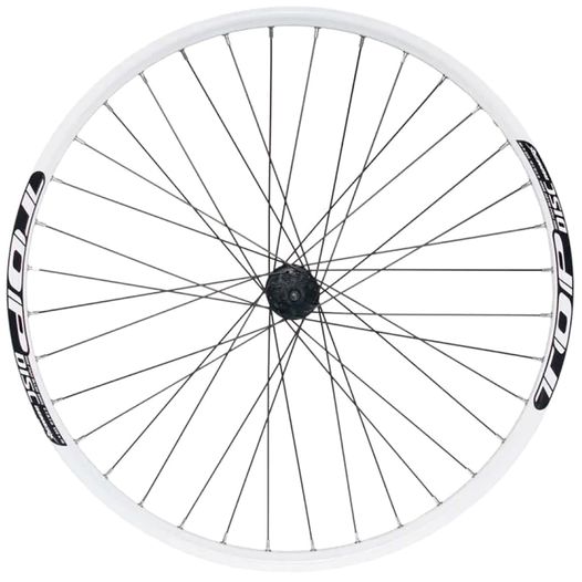Переднее колесо велосипеда 27,5" Remerx, 36H, втулка Shunfeng SF-A217F, дисковый тормоз, в сборе, белый