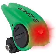 Мигалка задняя Sigma Rear Brake Light, батарейка, на тормозной трос, зеленый