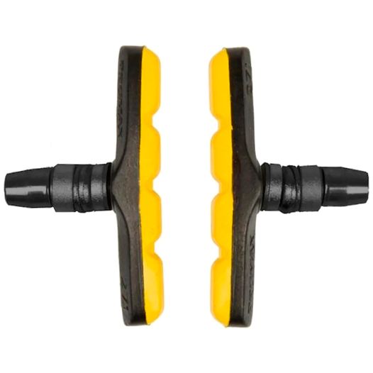 Тормозные колодки Promax, 70мм, V-brake, пара, черно-желтые