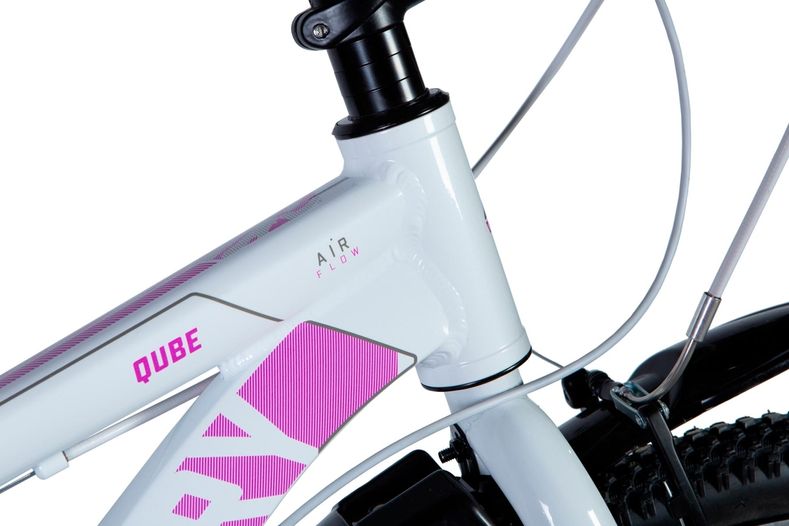Подростковый велосипед 24" Discovery QUBE Vbr 2024 бело-розовый