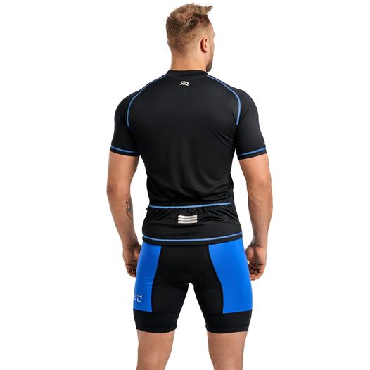 Велосипедна футболка Rough Radical CROSS-SX чоловіча, короткий рукав, чорний/синій