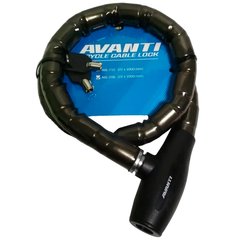 Велозамок Avanti AGL-206 трос, ключ, 22х1000мм, черный