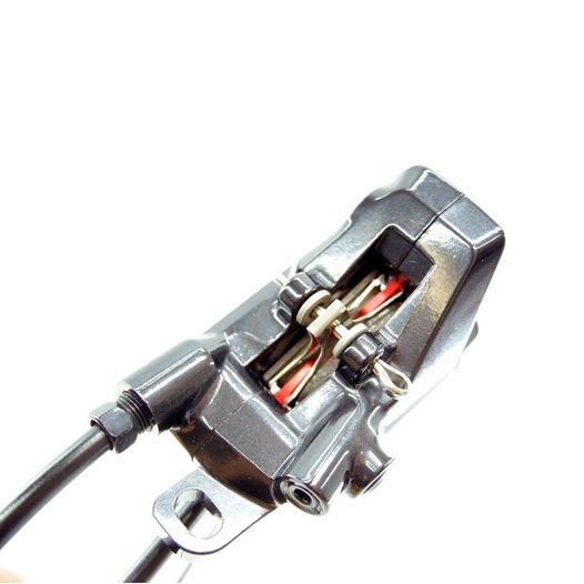 Дисковый тормоз Shimano M6100 DEORE гидравлический, передний (левая ручка, калипер, J-kit гидролиния 1000мм)