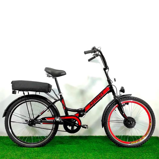 Электровелосипед складной 24" Azimut 2409 LI-ION 18A 350Вт 36В черно-красный