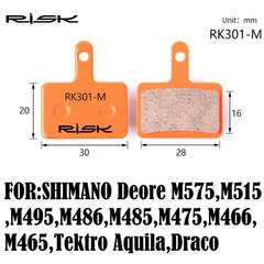 Тормозные колодки дисковые RISK RK301-S Shimano M515/M446/Tektro Draco полуметалл