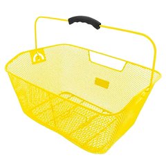 Велосипедная корзина M-Wave на багажник, желтая