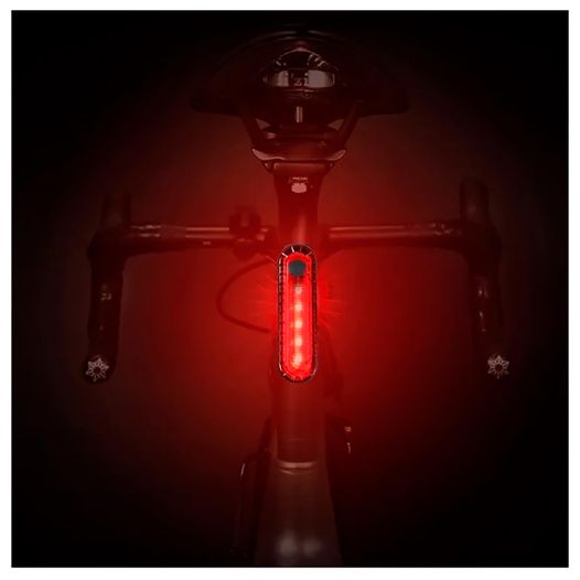 Задній ліхтар для велосипеда BauTech HJ-056-5SMD, акумулятор, micro USB, чорний