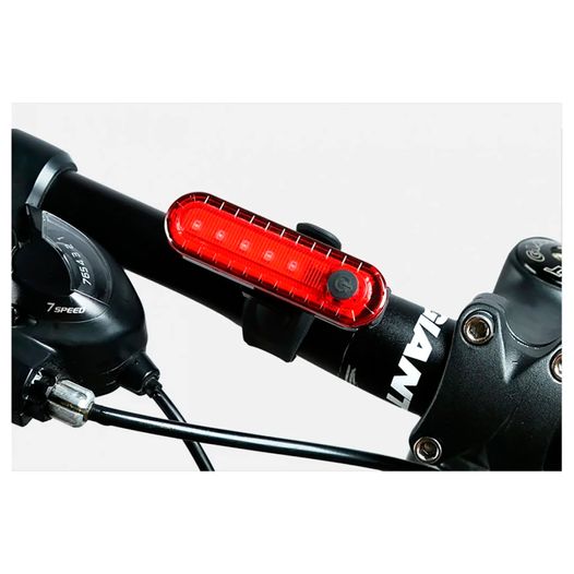 Задний фонарь для велосипеда BauTech HJ-056-5SMD, аккумулятор, micro USB, черный