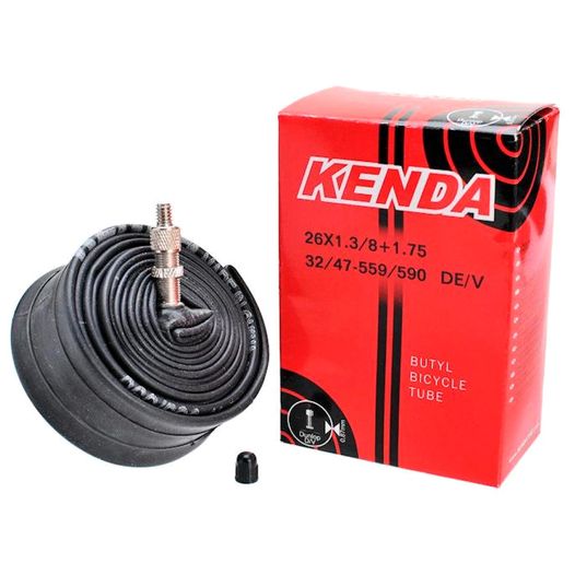 Велосипедна камера Kenda 26" 1,3/8-1,75 DV (Велоніпель/Dunlop), чорний