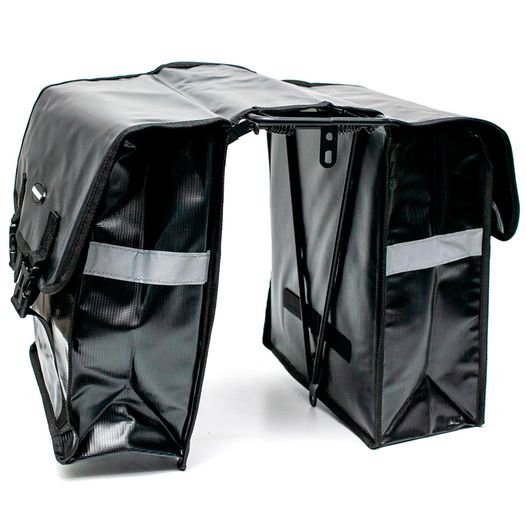 Велосумка штани BRAVVOS F-089, на багажник 31x14x33cm чорний, водовідштовхувальна матеріал