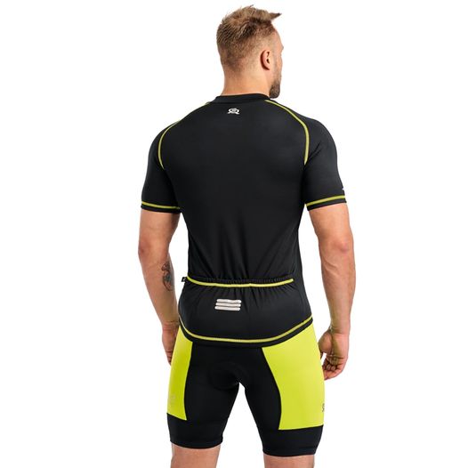 Велосипедна футболка Rough Radical CROSS-SX чоловіча, короткий рукав, чорний/зелений