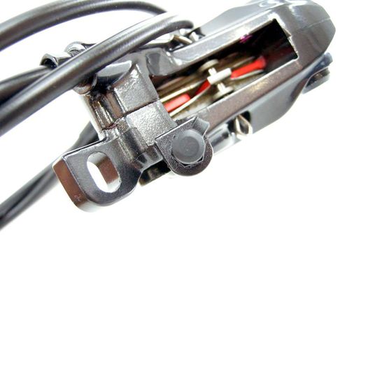 Дисковый тормоз Shimano M6120 DEORE гидравлический, задний (правая ручка, 4-поршн. калипер BR-M6120, J-kit гидролиния 1700мм)
