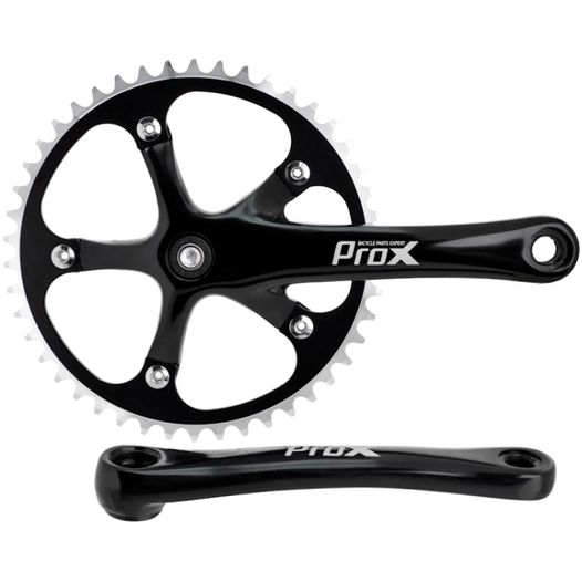 Шатуни для велосипеда ProX Fix Bike 46T, 170мм, квадрат, алюміній, чорний