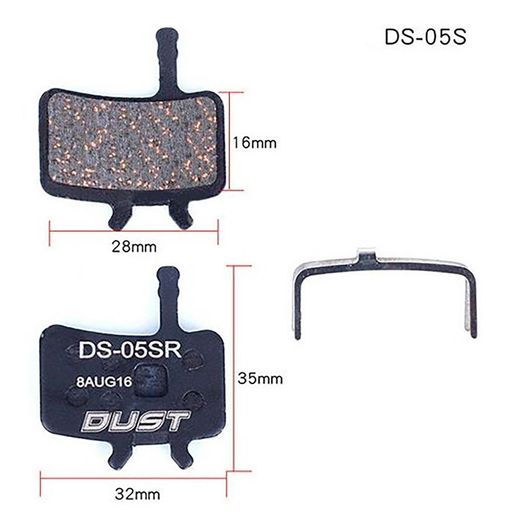 Тормозные колодки дисковые DUST DS-05S AVID BB7, Juicy3/5/7 полуметалл