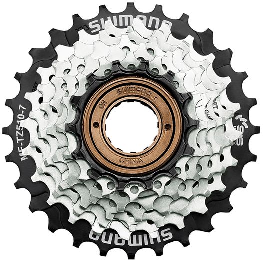 Трещотка на велосипед Shimano MF-TZ510-7 Tourney 14-28T 7-ск серебряная (MFTZ5107428)